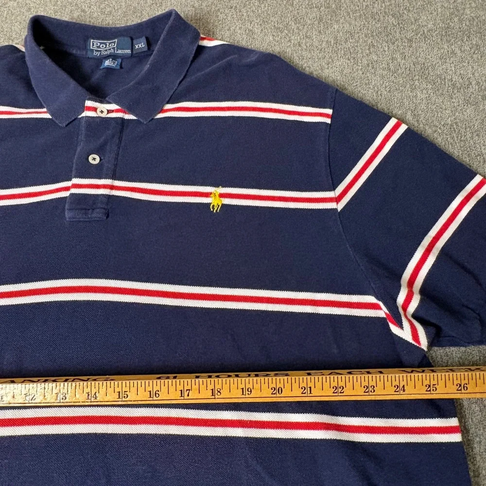 Polo Ralph Lauren‎ Mens XXL Striped Short Sleeve Polo Shirt Old Money